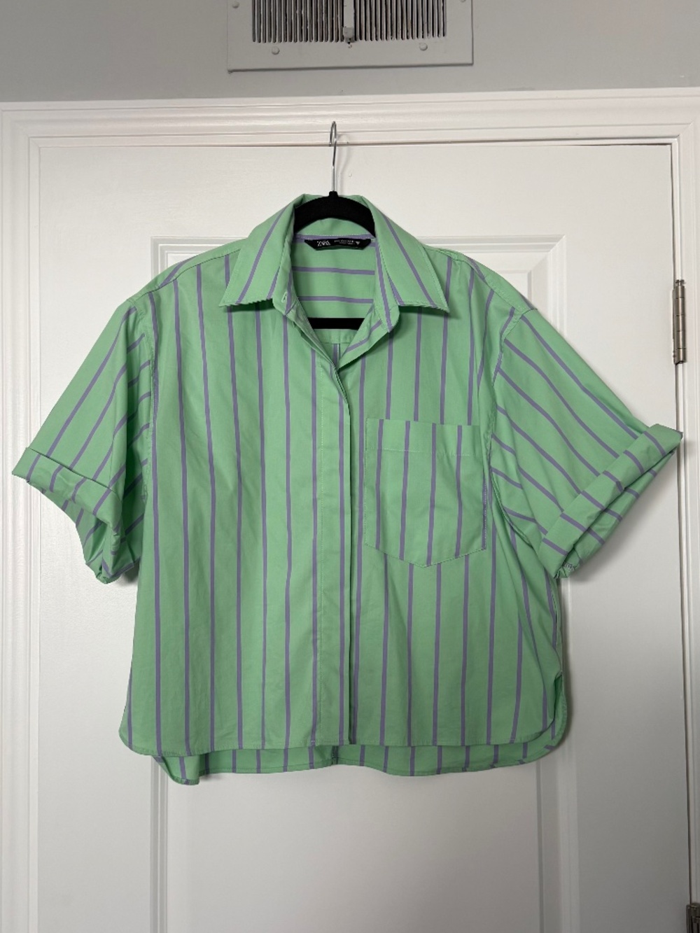 Zara striped poplin shirt